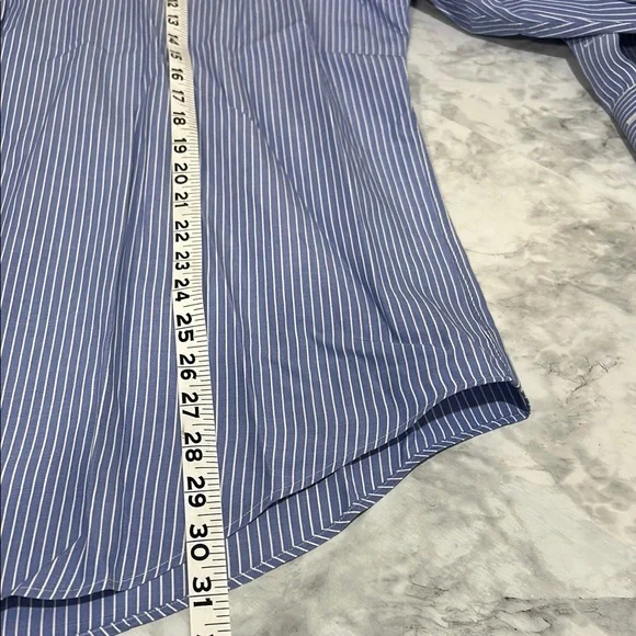 RALPH LAUREN MENS BLUE PINSTRIPE BUTTON DOWN SHIRT YARMOUTH Sz 16 1/2 - Picture 10 of 11